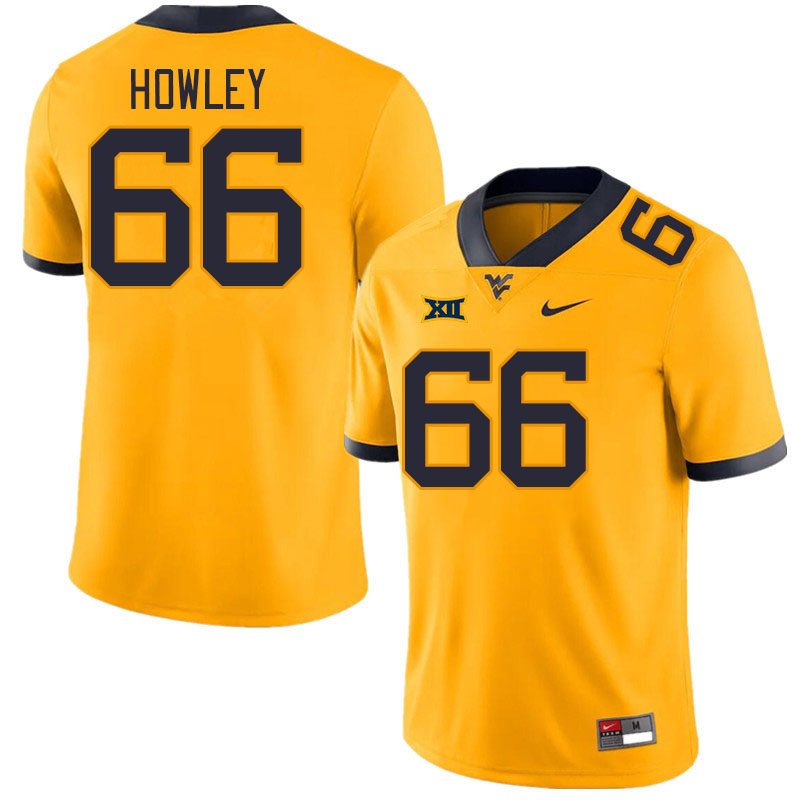 West Virginia Mountaineers #66 Chuck Howley College Football Jerseys Stitched Sale-Gold